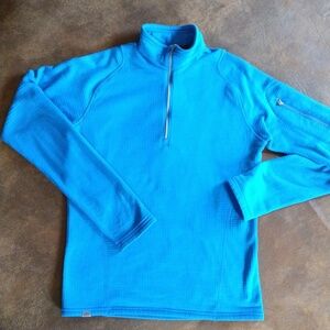 EMS Turquoise Blue Fleece 1/4 ZIP men's S